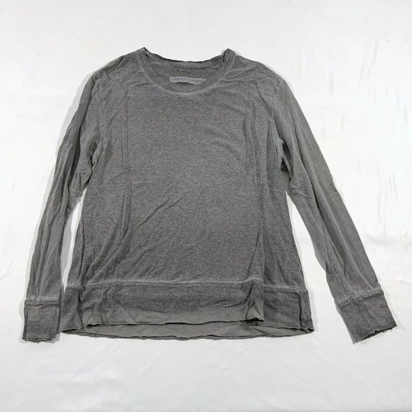 RAQUEL ALLEGRA Grey Pullover Rayon Long Sleeve Crew Neck Jumper Sweater Sz 2 - Picture 1 of 9